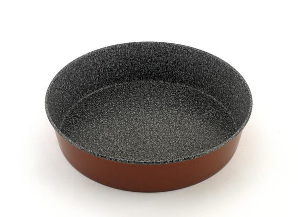 round baking pan; στρογγυλό ταψί; nonstick; aluminium; keystone; mayestic