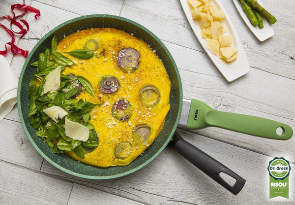 Dr. Green; pan; green stone; healthy cooking; non stick; eco friendly; risoli; τηγάνι; αντικολλητικό; υγιεινό μαγείρεμα; οικολογικό; mayestic