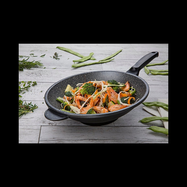 granito; wok pan; nonstick; αντικολλητικό; risoli; mayestic