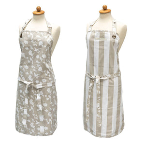 elveden cobblestone; kitchen apron; stripes; ποδιά κουζίνας; βαμβακερή; cotton; heritage collection; Laura Ashley; Mayestic