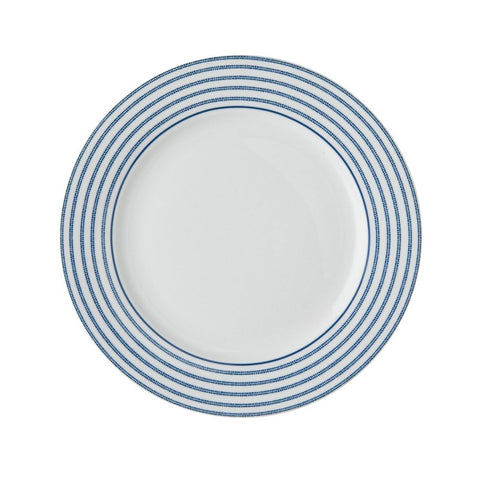 πιάτα φαγητού; διάφανη πορσελάνη; μπλε; κυκλικές γραμμές; Blueprint Collection; Laura Ashley; Mayestic; 