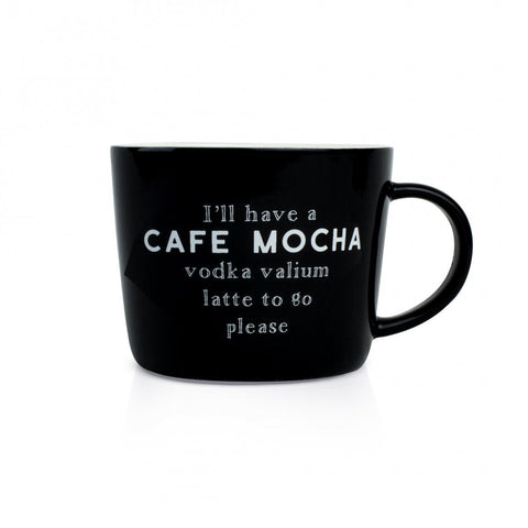 caffe mocha; mini mug; black; porcelain; κούπα; πορσελάνη; dutch rose; Mayestic; 