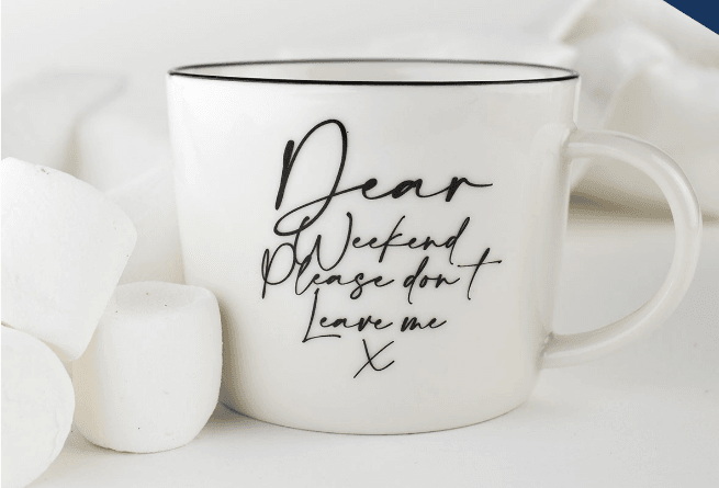 dear weekend, mini mug, porcelain, κούπα, πορσελάνη, dutch rose, mayestic